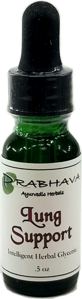 Lung Support Intelligent Herbal Glycerite .5 oz - Prabhava Ayurvedic Herbals