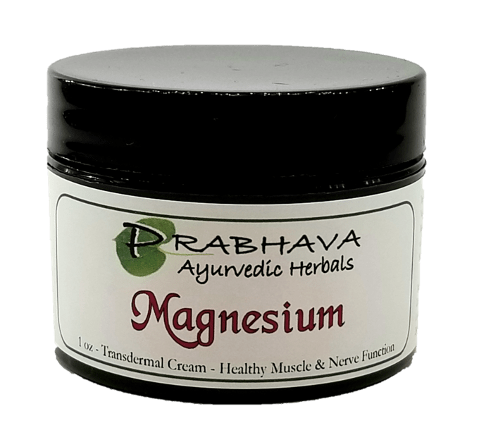 Magnesium Transdermal Cream 1 oz - Prabhava Ayurvedic Herbals