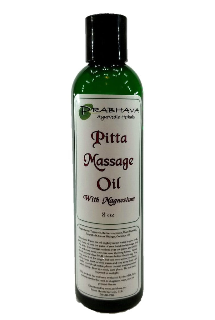 Pitta Massage Oil with Magnesium 8 oz - Prabhava Ayurvedic Herbals