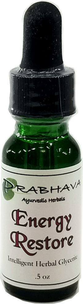 Energy Restore Intelligent Herbal Glycerite .5 oz - Prabhava Ayurvedic Herbals