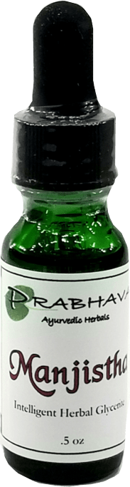 Manjistha Intelligent Herbal Glycerite .5 oz - Prabhava Ayurvedic Herbals